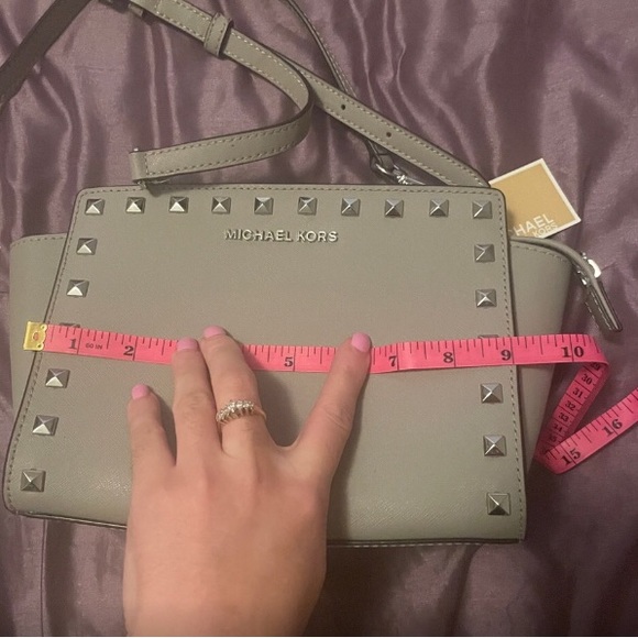 Michael Kors Studded Selma in Pearl Grey - Picture 8 of 14